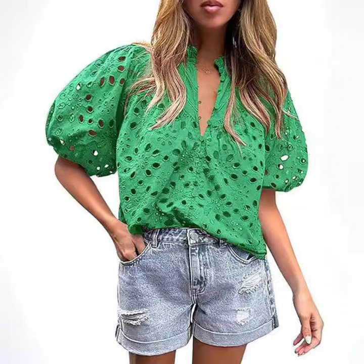 MAYUMI™ – Elegant Chic Puff Sleeve Long Sleeve Top