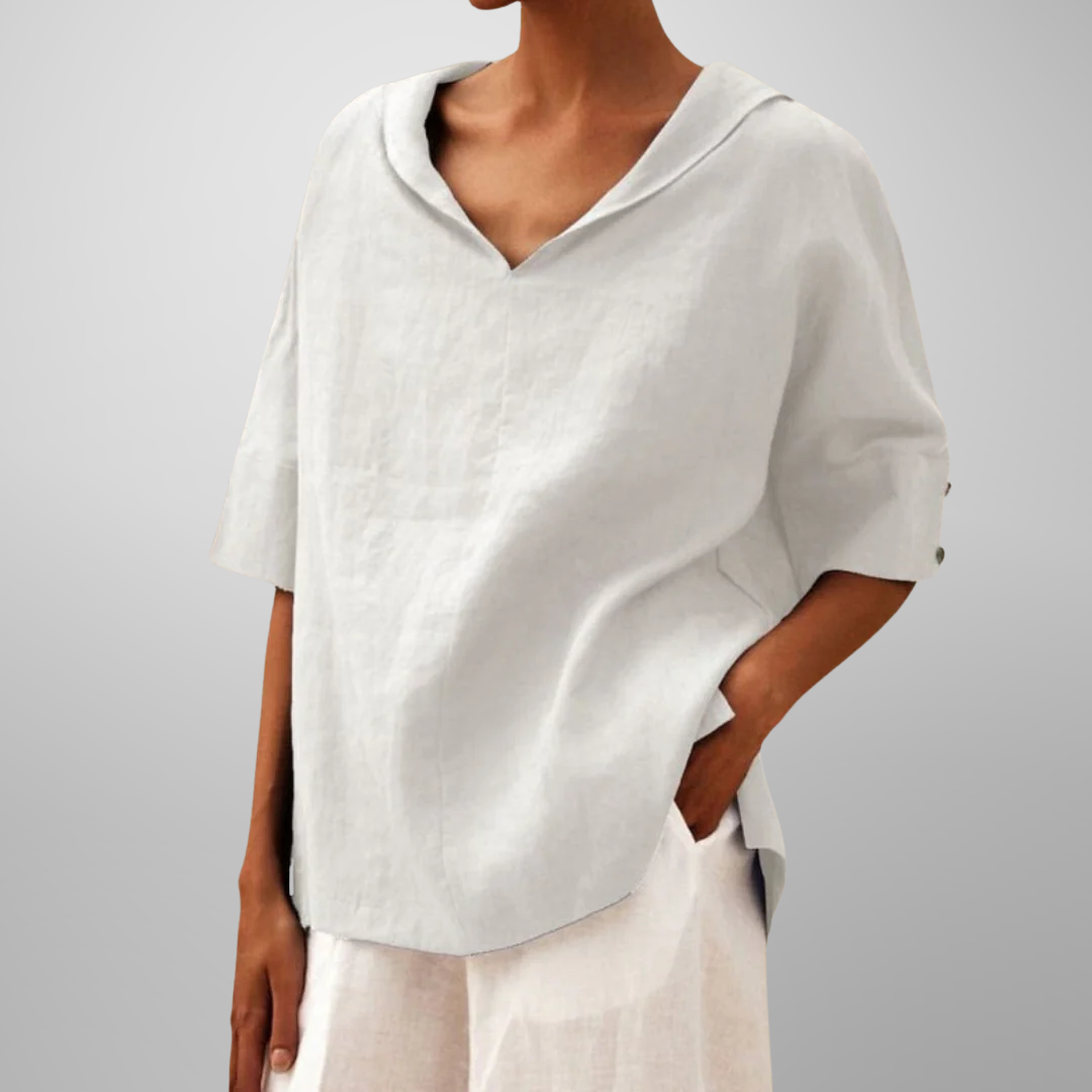 LUCY™ – Cotton Loose-Fitting Blouse