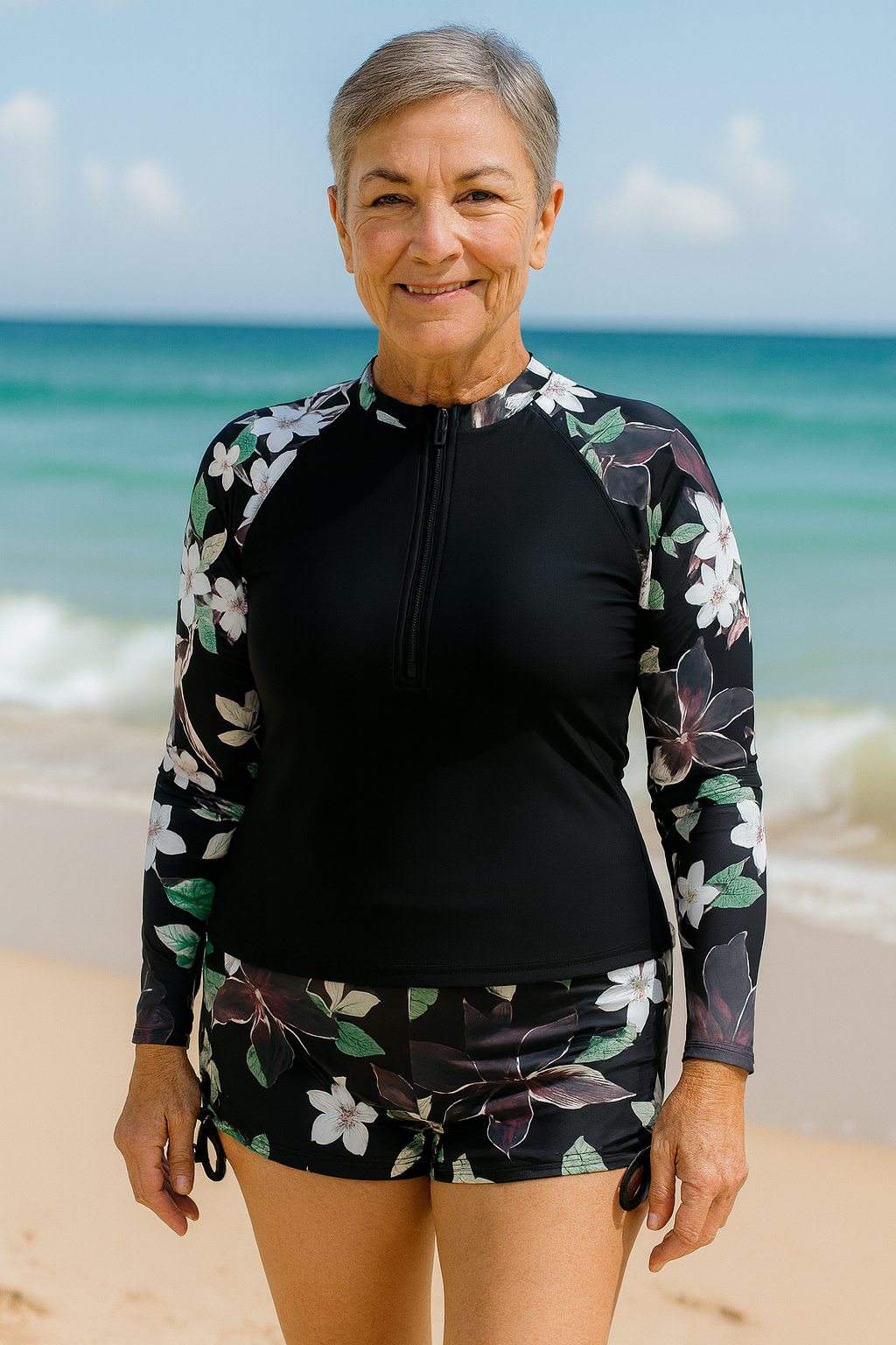 SereniSea Swimwear | UV Protection Rash Set – Sun-Safe Elegance, All-Day Ease